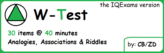 Free IQ-test  W-TEST